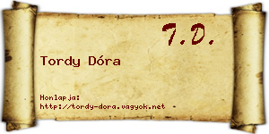 Tordy Dóra névjegykártya